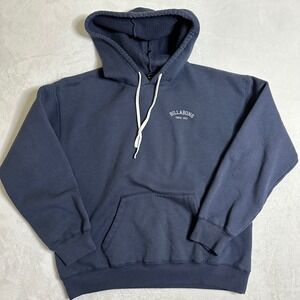 Y2K Billabong Men's Large Navy Blue Arch Logo Hoodie Since 1973 Surf Pullover